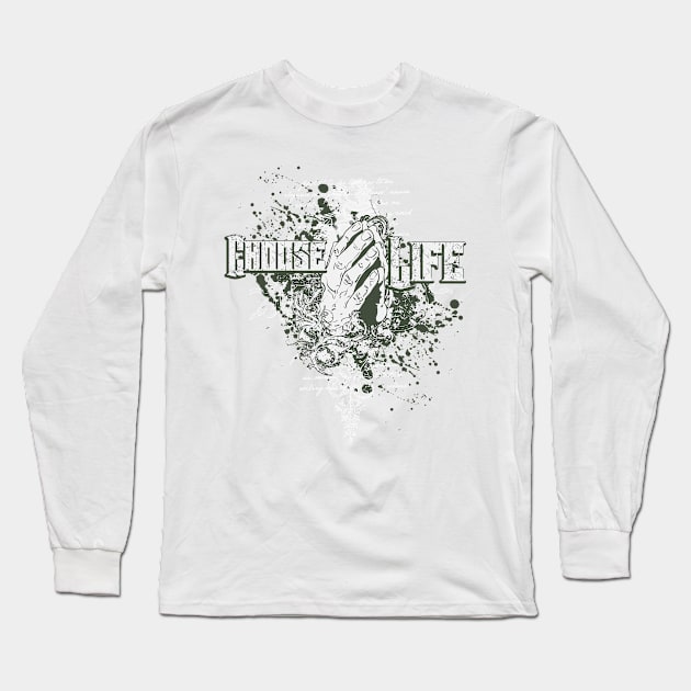 Choose Life Long Sleeve T-Shirt by viSionDesign